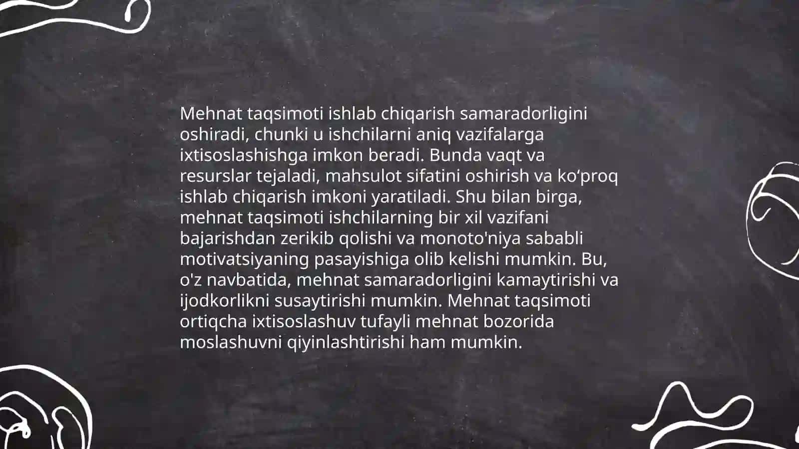 Mehnat taqsimoti va uning ta'rifi 4