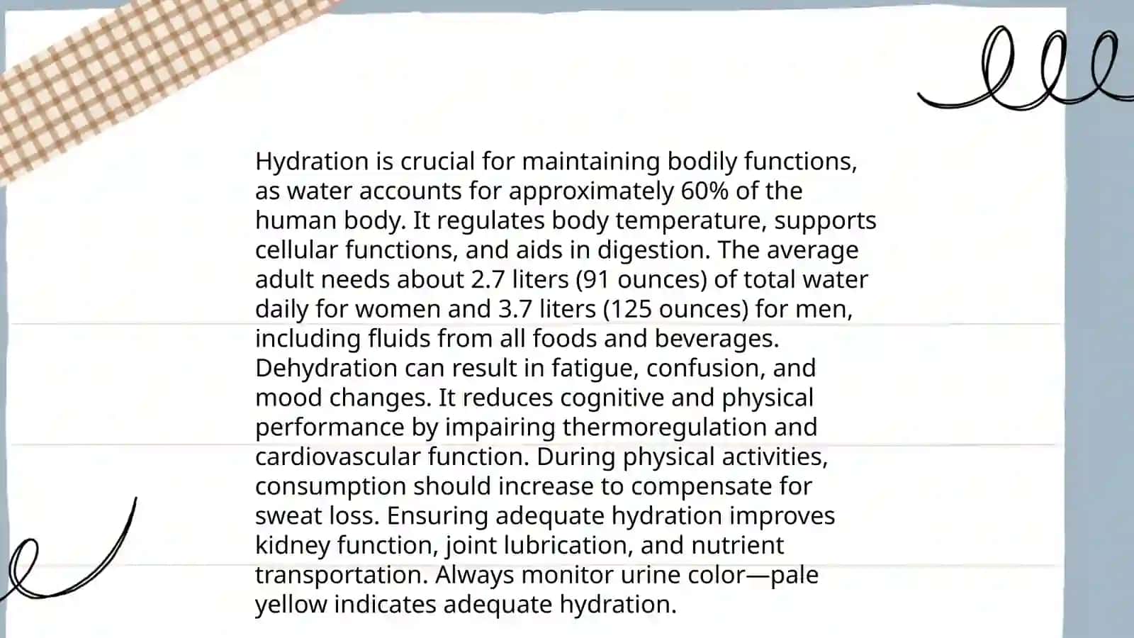 Keeping healthy 4
