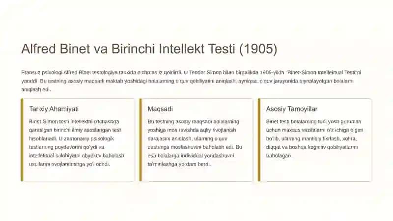 Testologiyaning XX asrda rivojlanishi 4