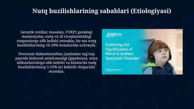 Nutq buzilishlar klassifikatsiyasi 4