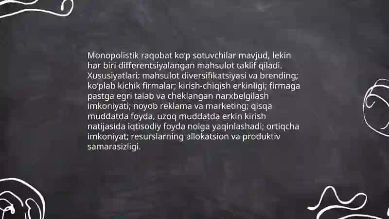 Oligopoliya va Monopolistik Raqobat 4