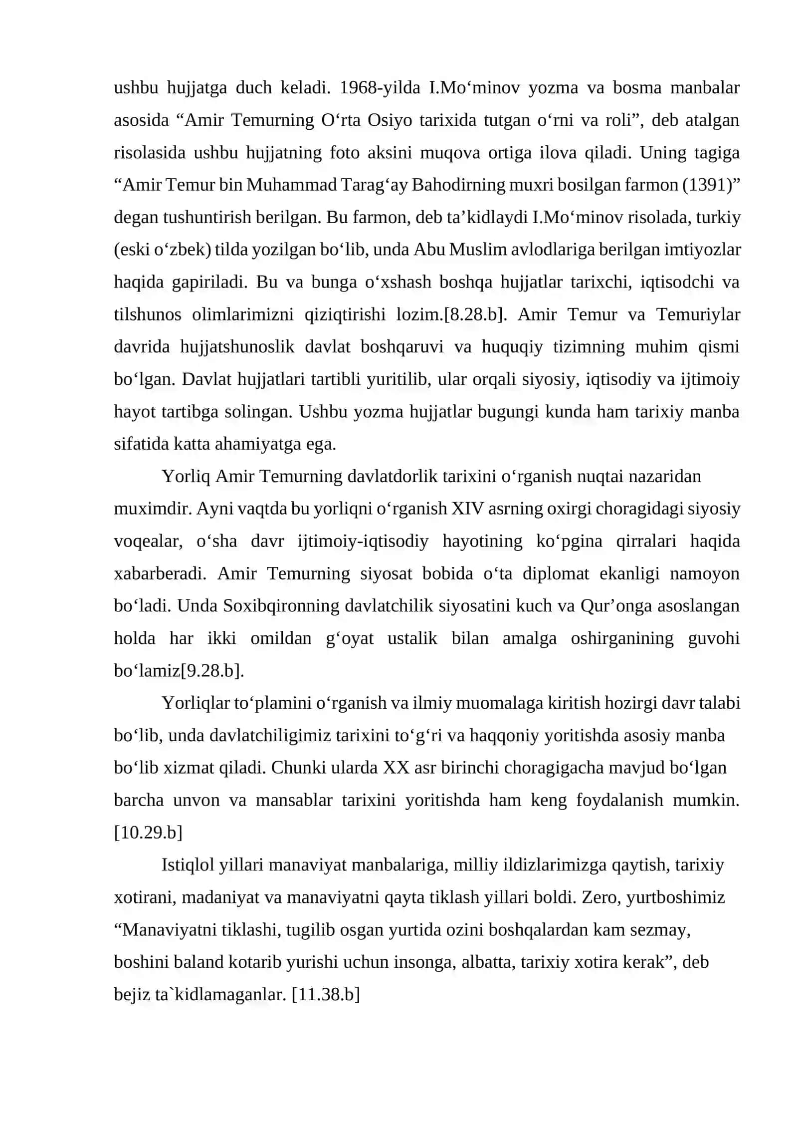 Amir Temur va Temurilar davri hujjatlari 4