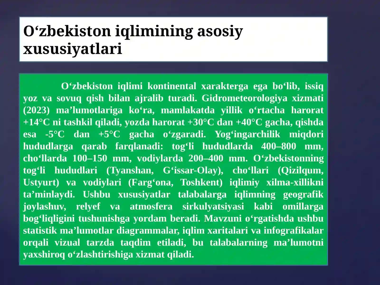 O‘zbekistoni iqlimi kursi 4