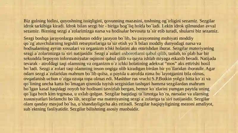 Sezgi organlar biokimyosi 4