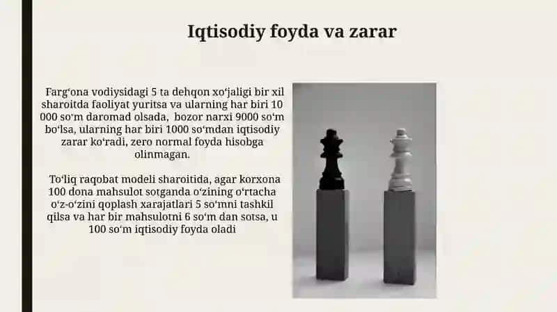 Kapitalsiz mukammal raqobat modeli 4