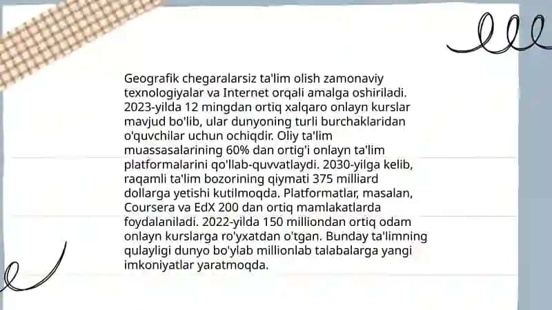 Moslashuvchan ta'lim jadvallari 4