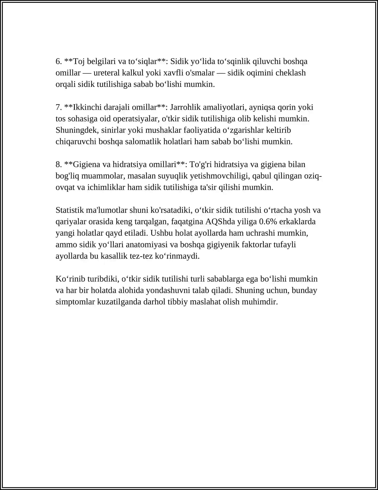 OʻTKIR SIYDIK TUTILISHI 4