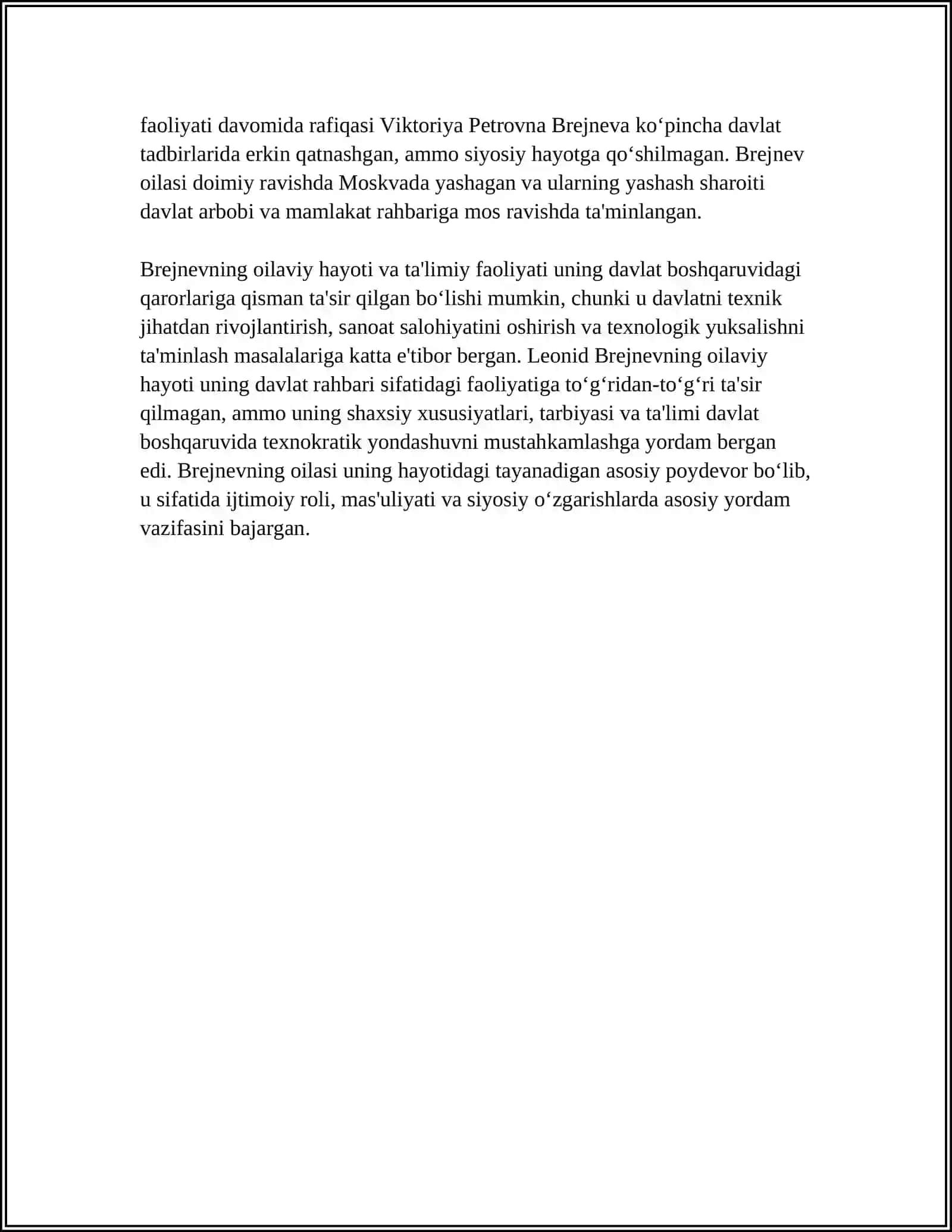 BREJNEV HAYOTI VA DAVLAT BOSHQARUVI 4