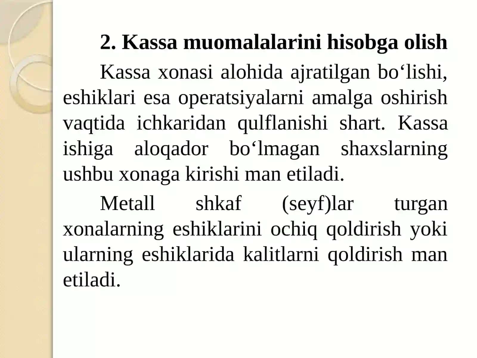 Pul mablag‘lari va valyuta operatsiyalari hisobi 4