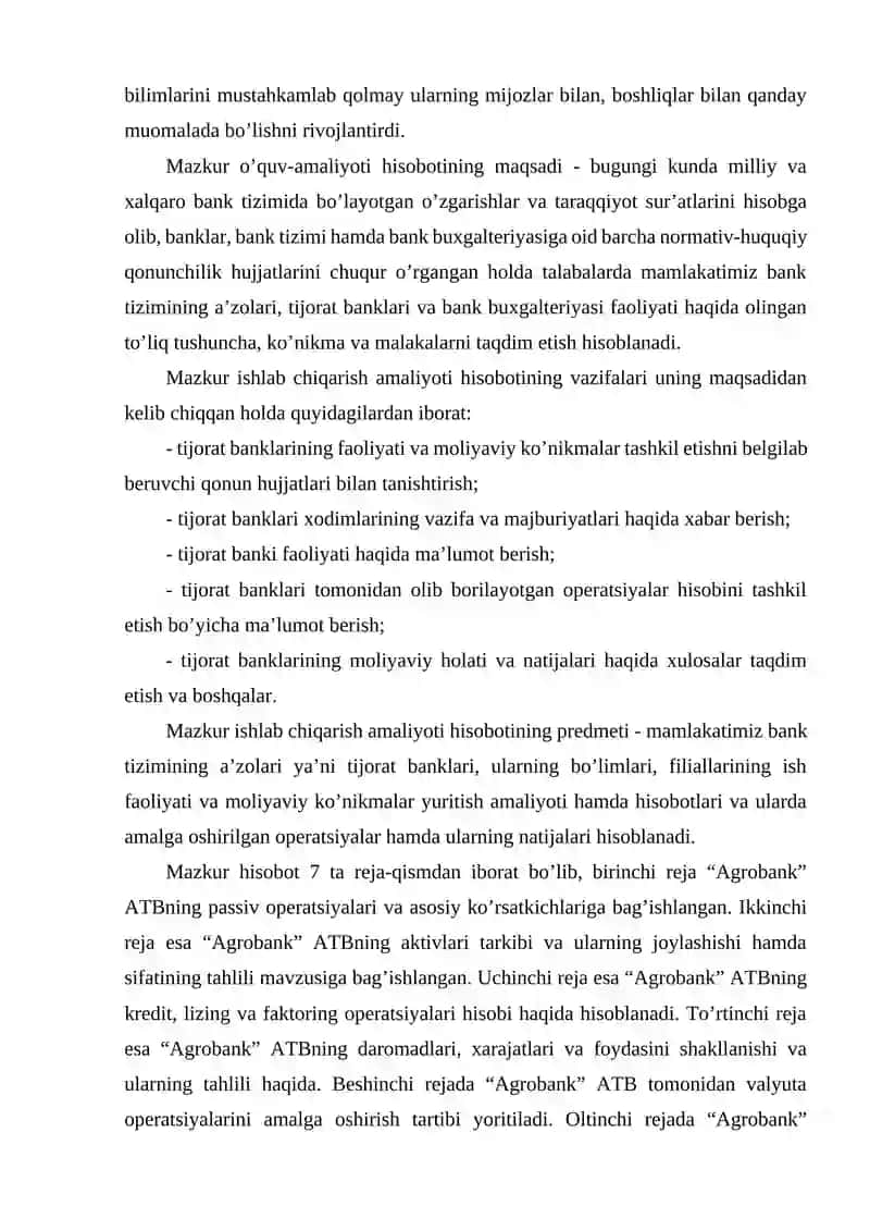 "Agrobank" ATBning Moliya va Moliyaviy Texnologiyalar ta'lim yo'nalishi 4