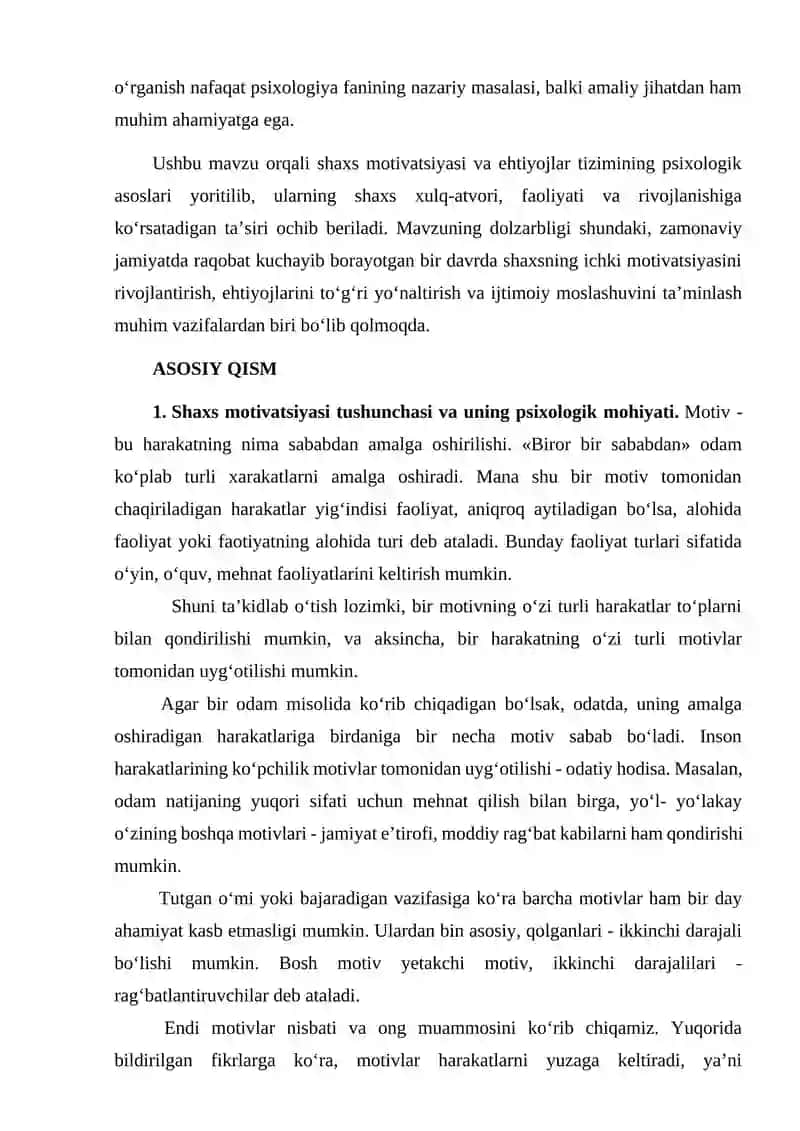 UMUMIY PSIXOLOGIYA FANIDAN TAYYORLAGAN REFARATI 4