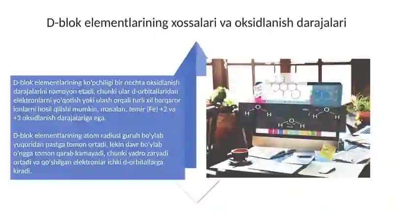 Elementar davriy sistemasidagi d-oila elementari va ularning ishlatilish sohalari 4