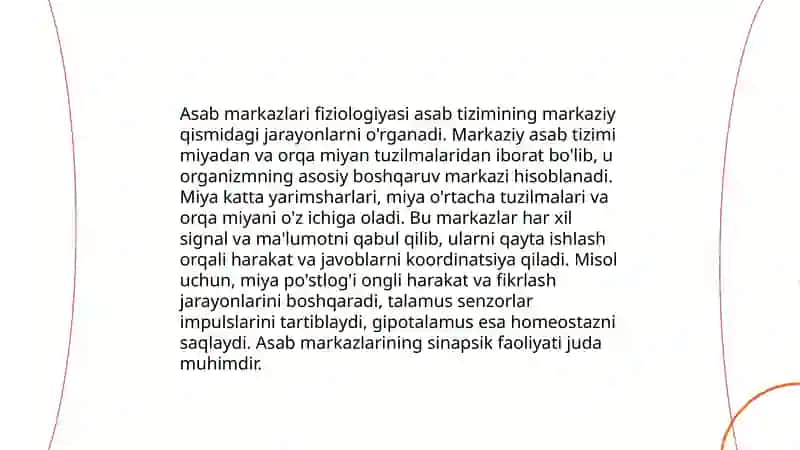 Asab markazlari anatomiyasi 4