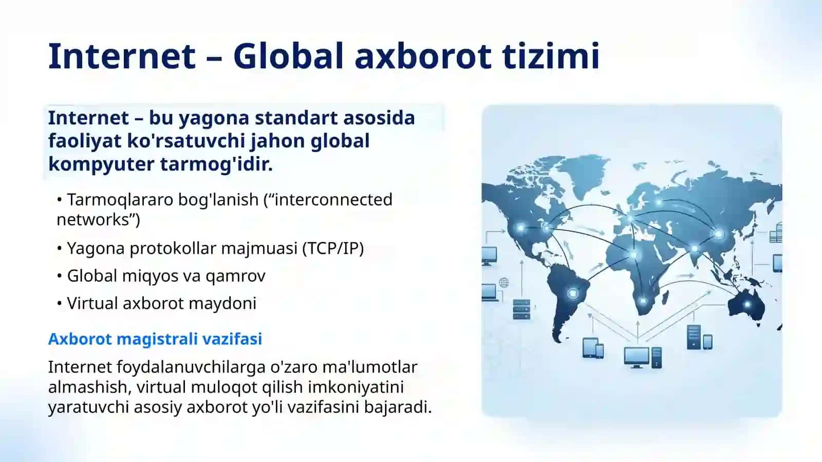 INTERNET VA INTRANET XIZMATI. MOBIL INTERNET TEXNOLOGIYALARI 4
