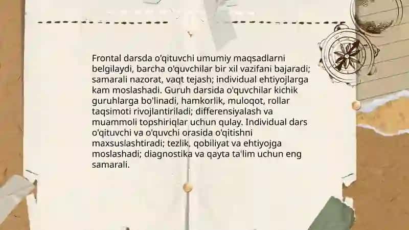 Ta'lim Tashkil Etish Turlari va Shakllari 4
