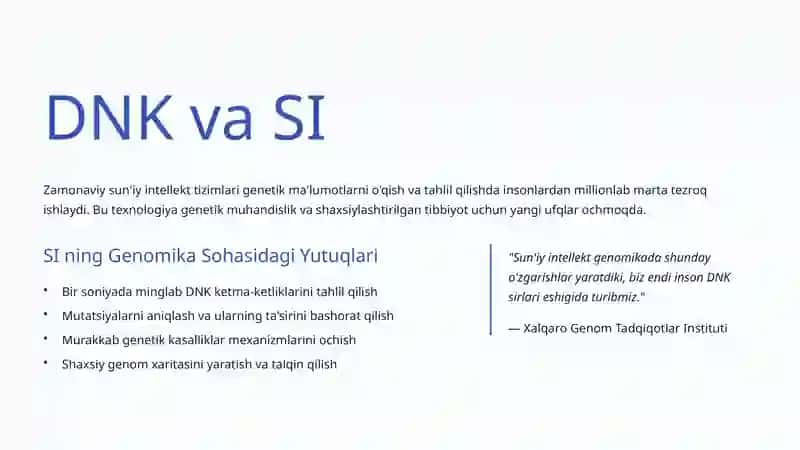 Biologiyada Sun'iy Intellekt: Kelajak Ilmi 4