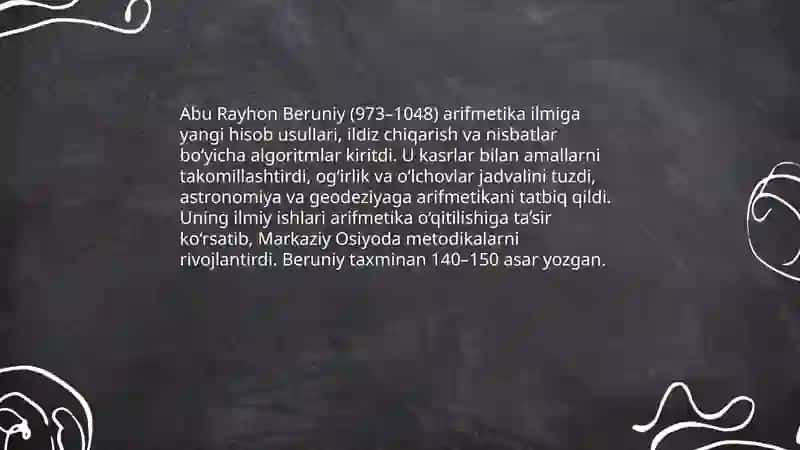 Arifmetika taraqqiyoti va uning òqitilish tarishi 4