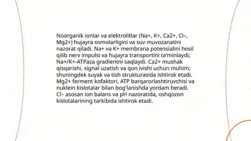 Hujayraning kimyoviy tarkibi 4