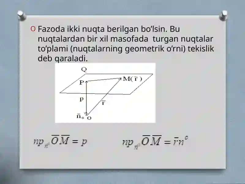 Fazoda to’g’ri chiziq tenglamalari 4