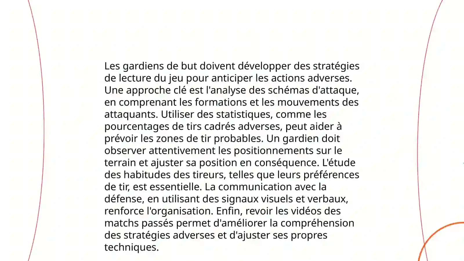 Techniques de positionnement des gardiens de but 4