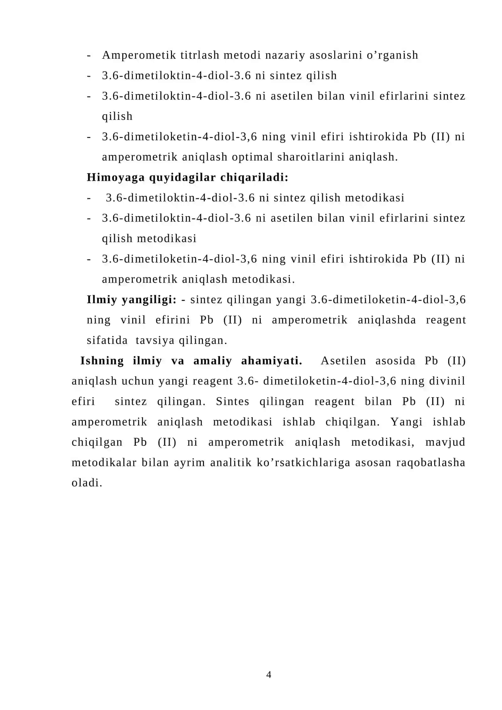 Atsetilen spirtlarini vinil efirlarini analitik kimyoda qo’llanilishi 4