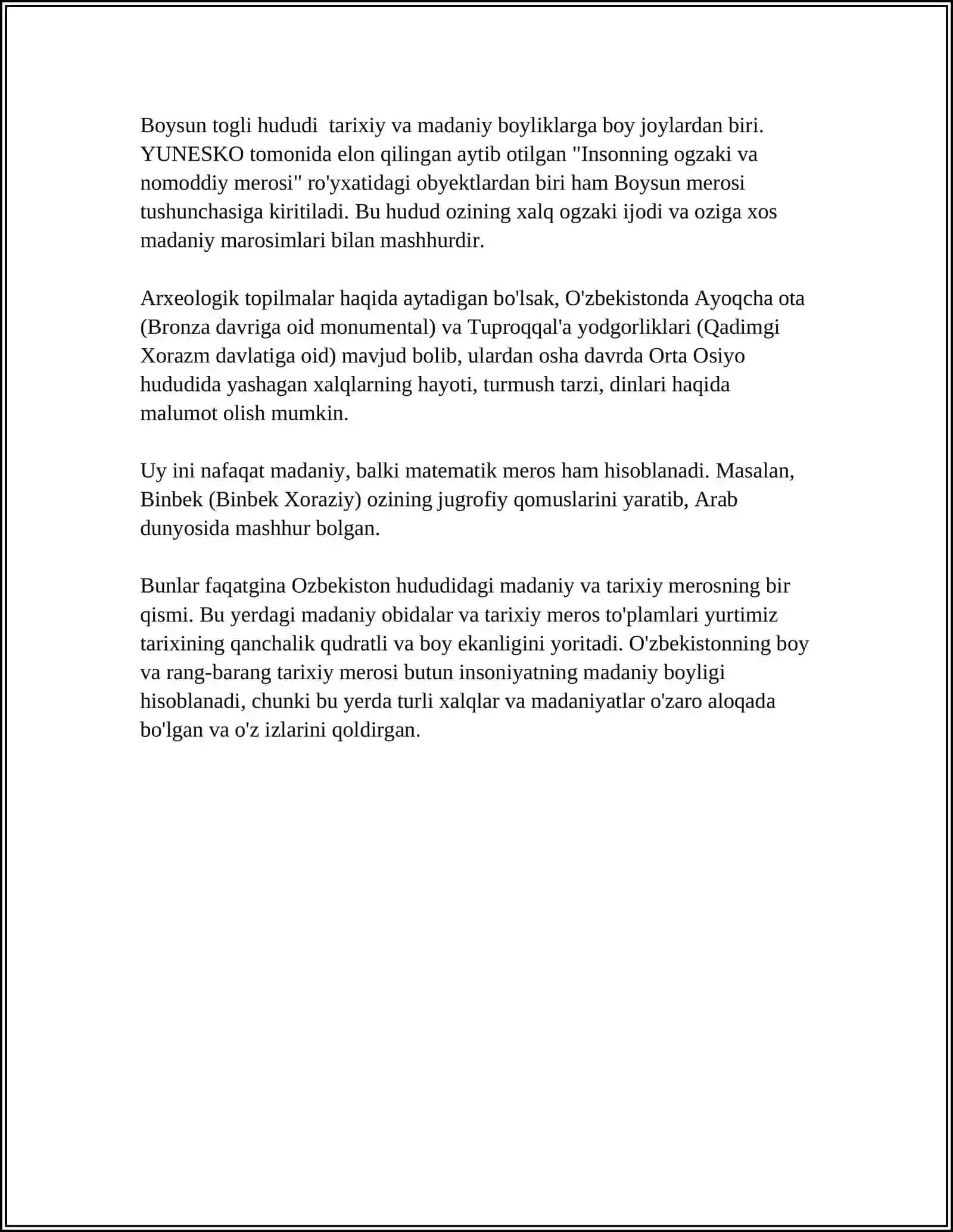 Bobokolonlarimizning madaniy merosi 4