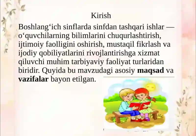 Sinfdan va maktabdan tashqaritarbiyaviy ishlar 4