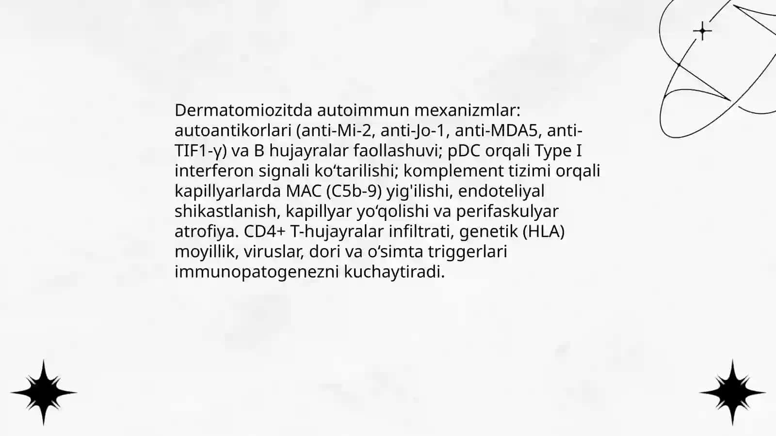 DERMATOMIOZIT KASALLIGI SABABLARI, KLINIK BELGILARI, DAVOLASH, OLDINI OLISH CHORALARI 4