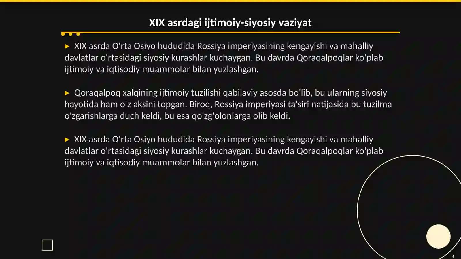 QORAQOLPOQLARNING XIX ASRDAGI QOZG'OLONLARI 4