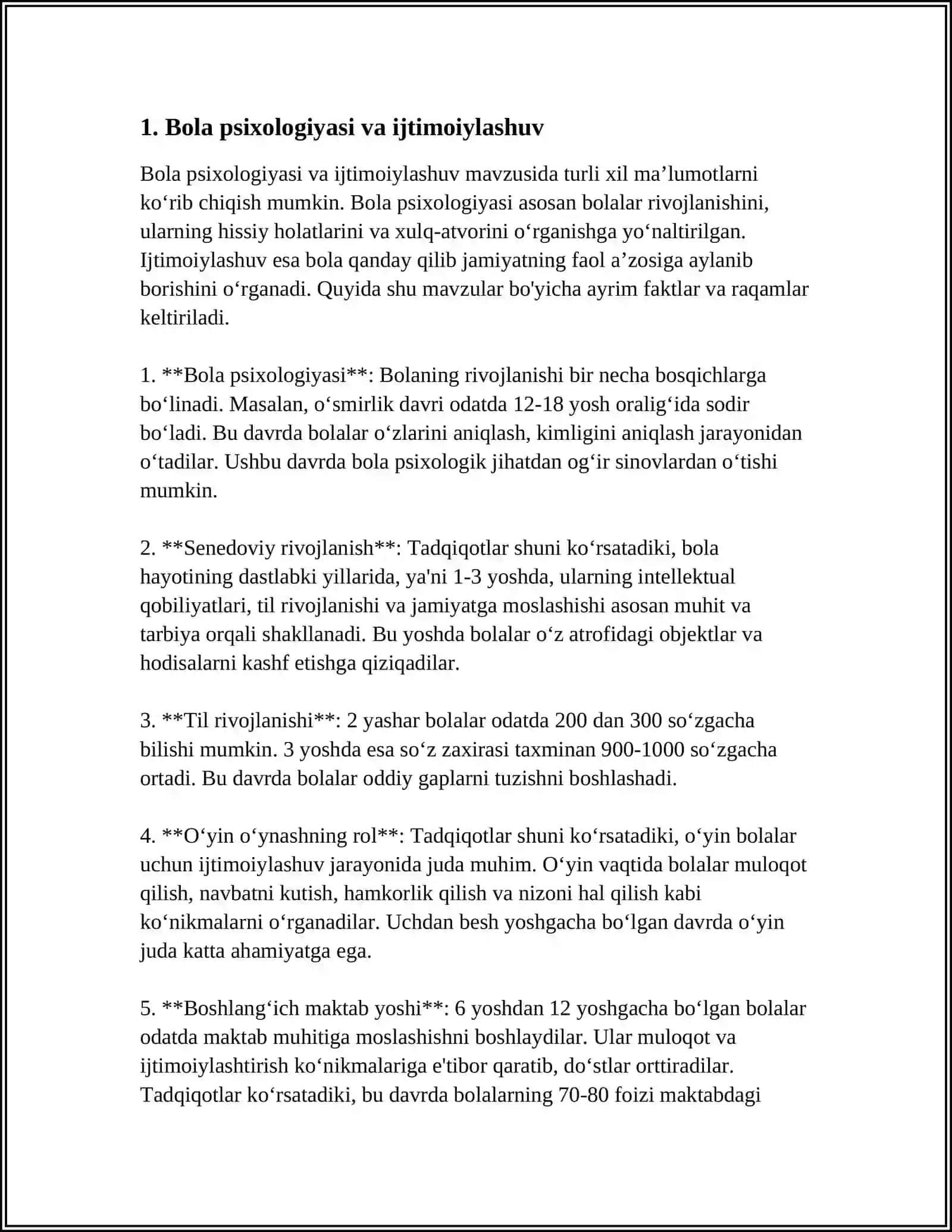 Bola psixologiyasi va ijtimoiylashuv 4