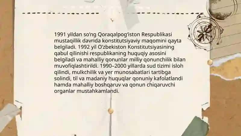 Mustaqillik yillarida Qoraqalpog'iston Respublikasi 4