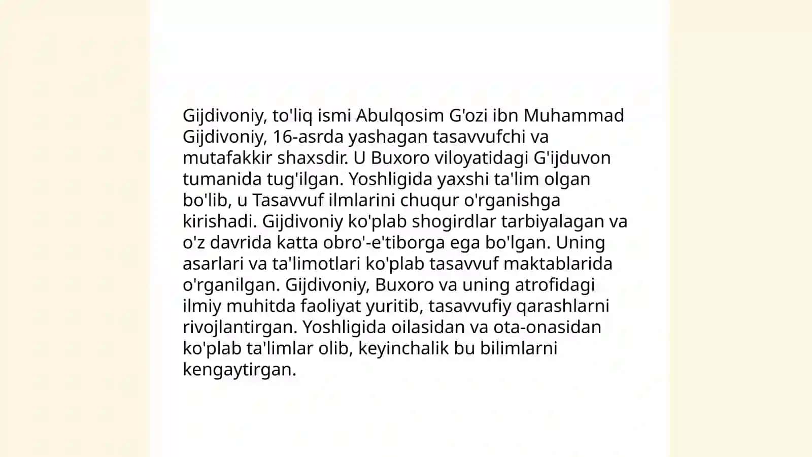 Abduxoliq Gijdivoniy hayot 4