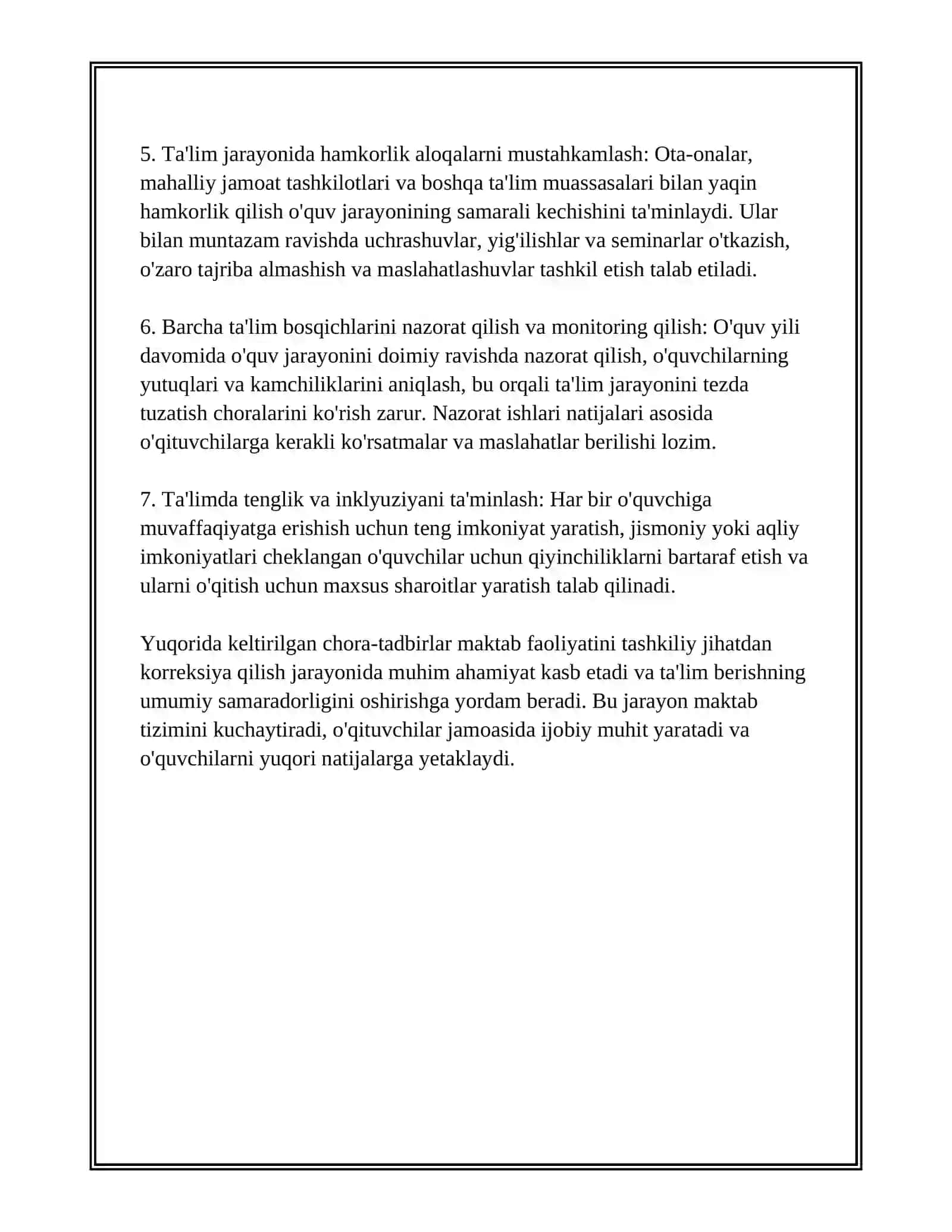 MAKTAB FAOLIYATINI KORREKSIYA QILISH 4
