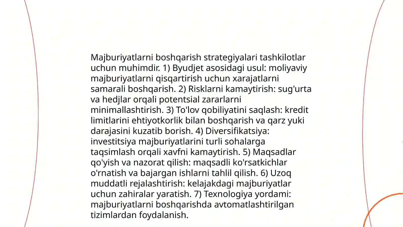 Debitorlik va kreditorlik qarzlarining yuzaga kelishini oldini olish yo’llari 4