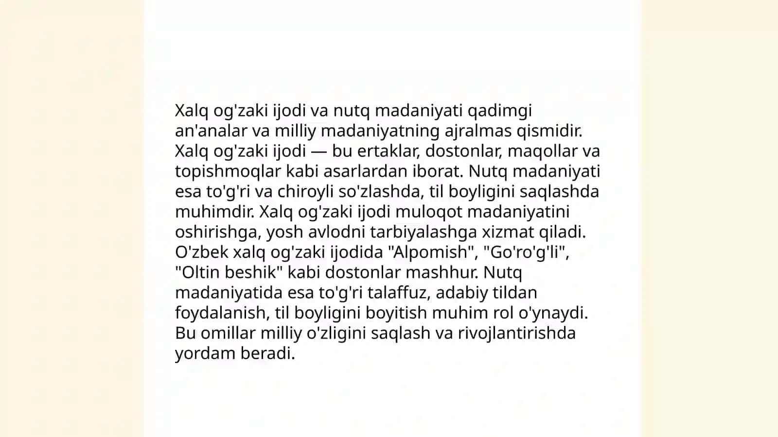Og'zaki bayon qilishning tarixi 4