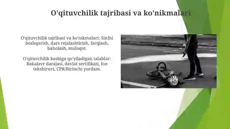 Pedagoglik kasbiga qoʻyilgan talablar 4