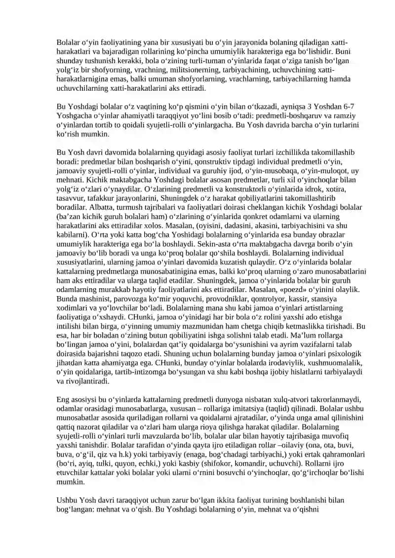 Maktabgacha yosh davrida psixik rivojlanish xususiyatlari 4