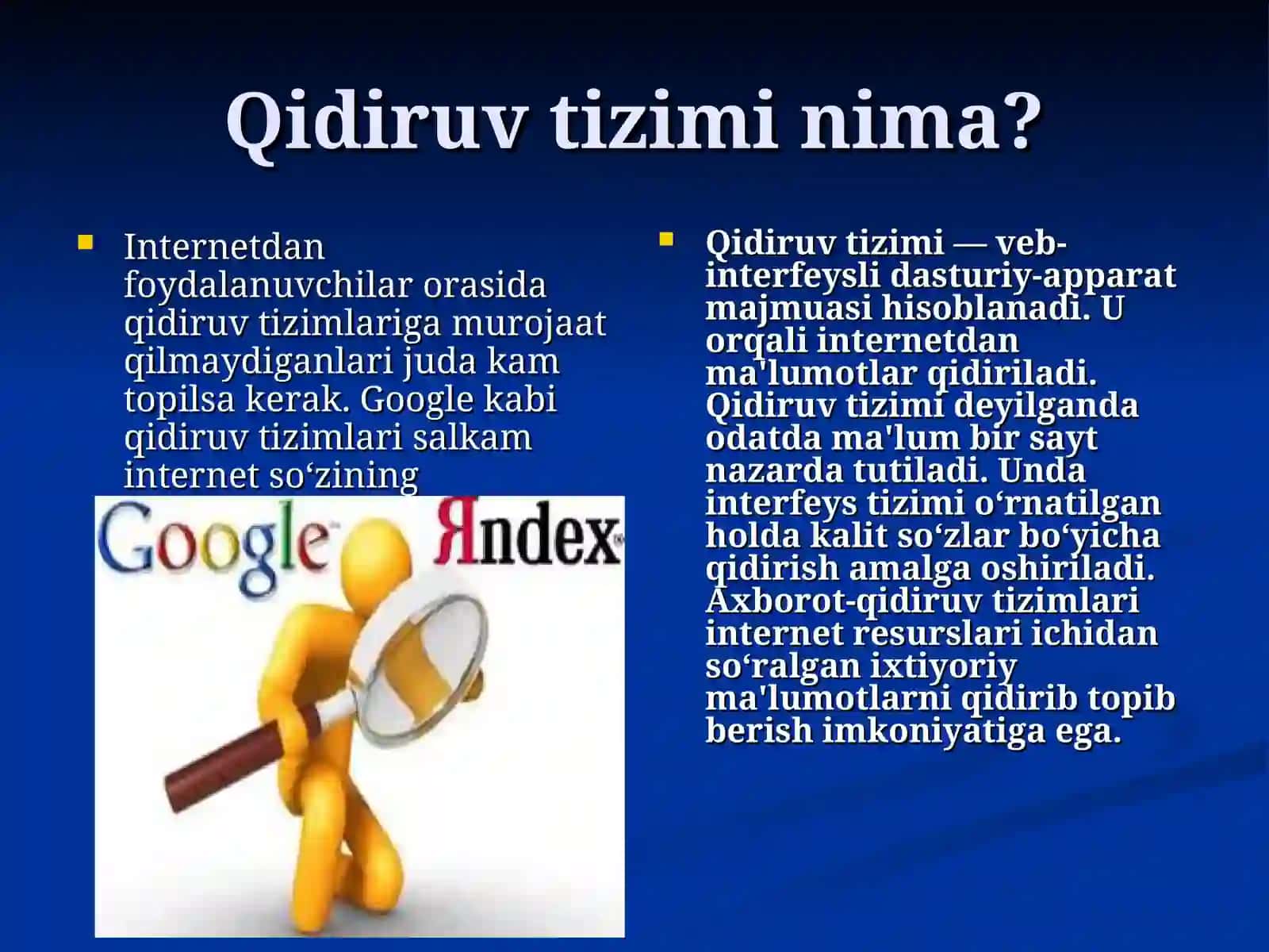 Internet tarmoqlarida axborot makoni. Elektron pochtalar bilan ishlash. 4