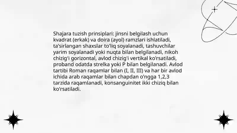 Antropogenetika usullari: shajara usuli 4