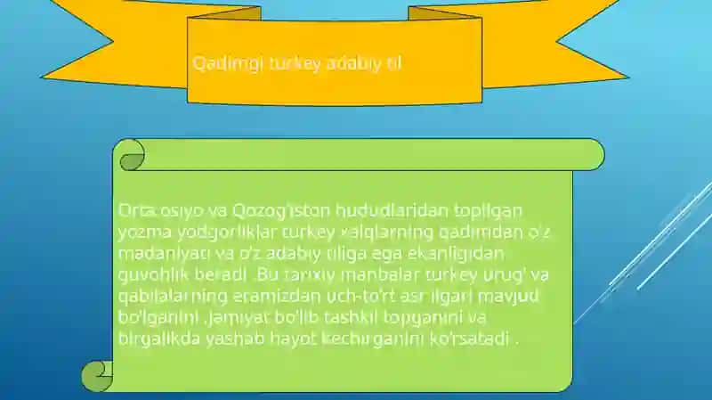 O’zbektilining taraqqiyot bosqichlari 4