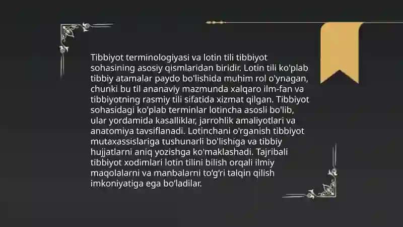 Lotin tilida medidsinani qolanishi 4