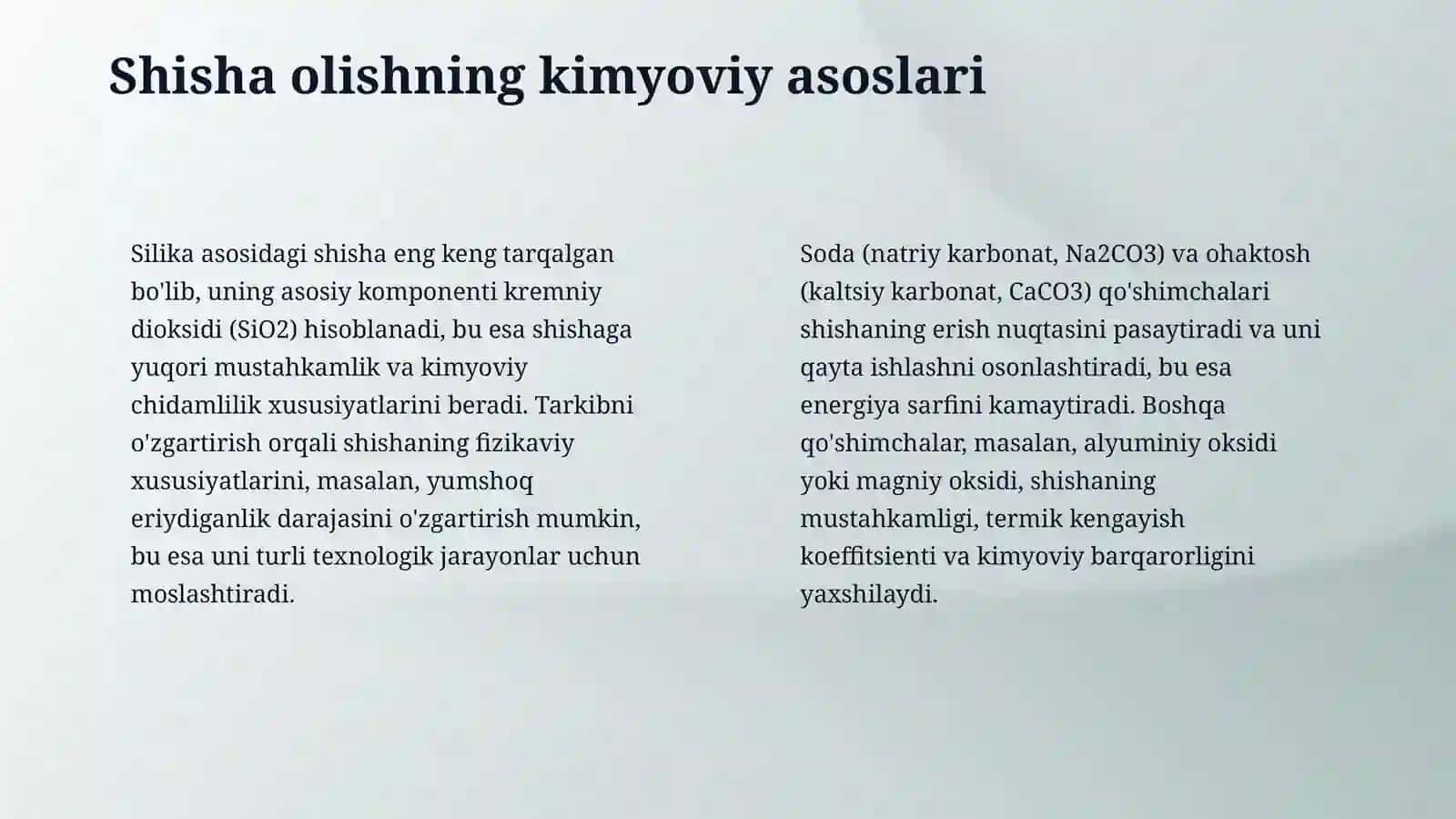 Yengil suyuqlanuvchi shisha olish 4
