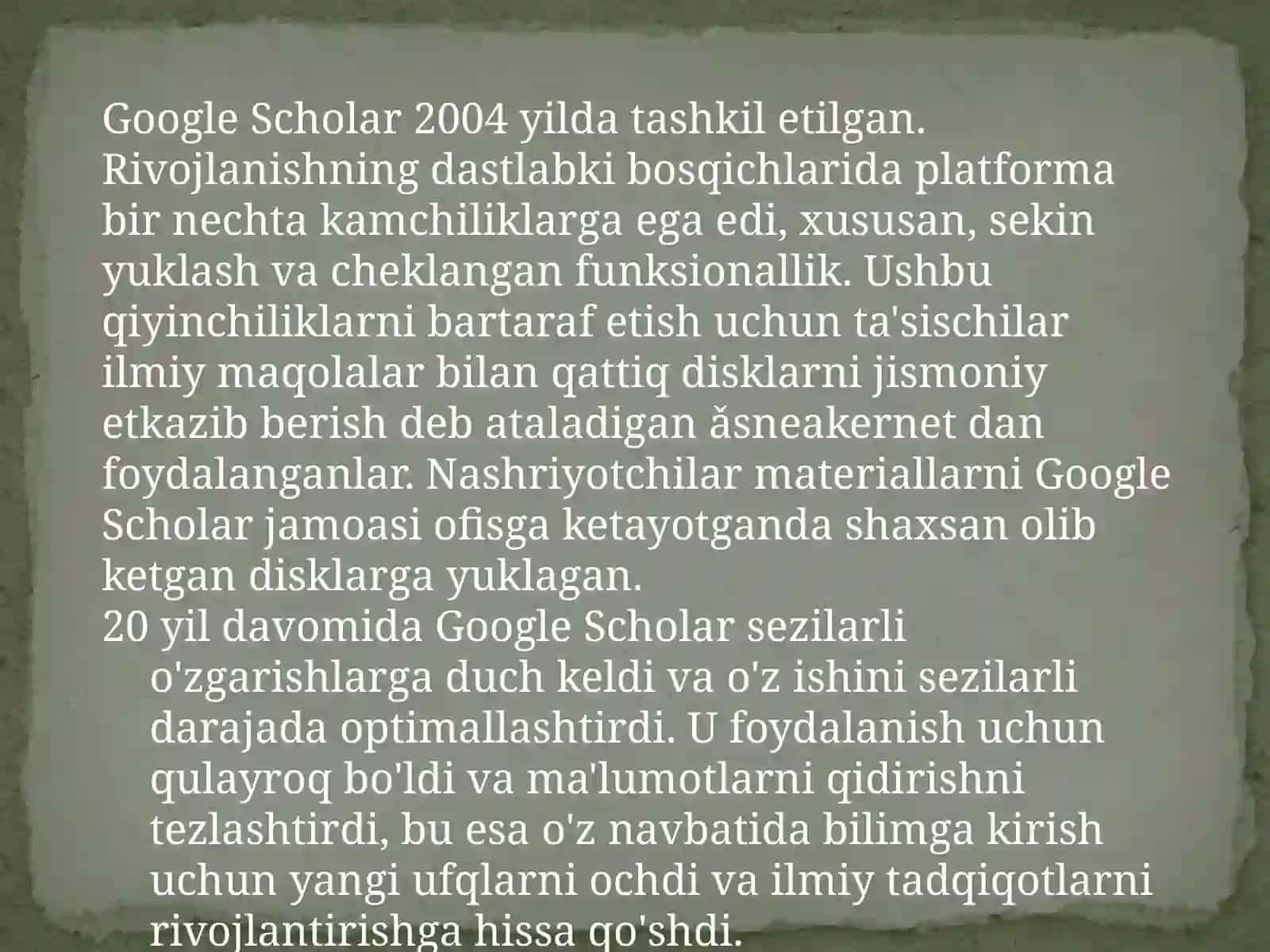 Google scholardan foydalanish va uning ahamiyati 4