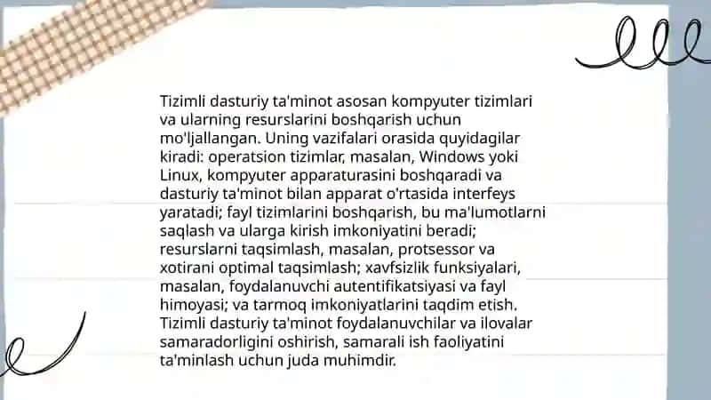Tizimli dasturiy ta'minot. Drayverlar 4