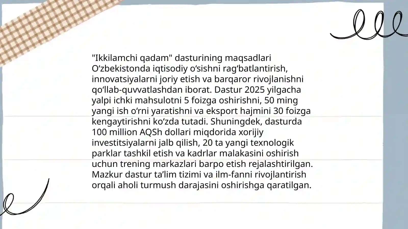 "Ilk qadam” Davlat o‘quv dasturi tuzilishi 4