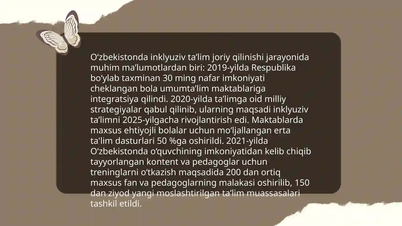 Inklyuziv ta'lim uchun Ma'lumotlar 4
