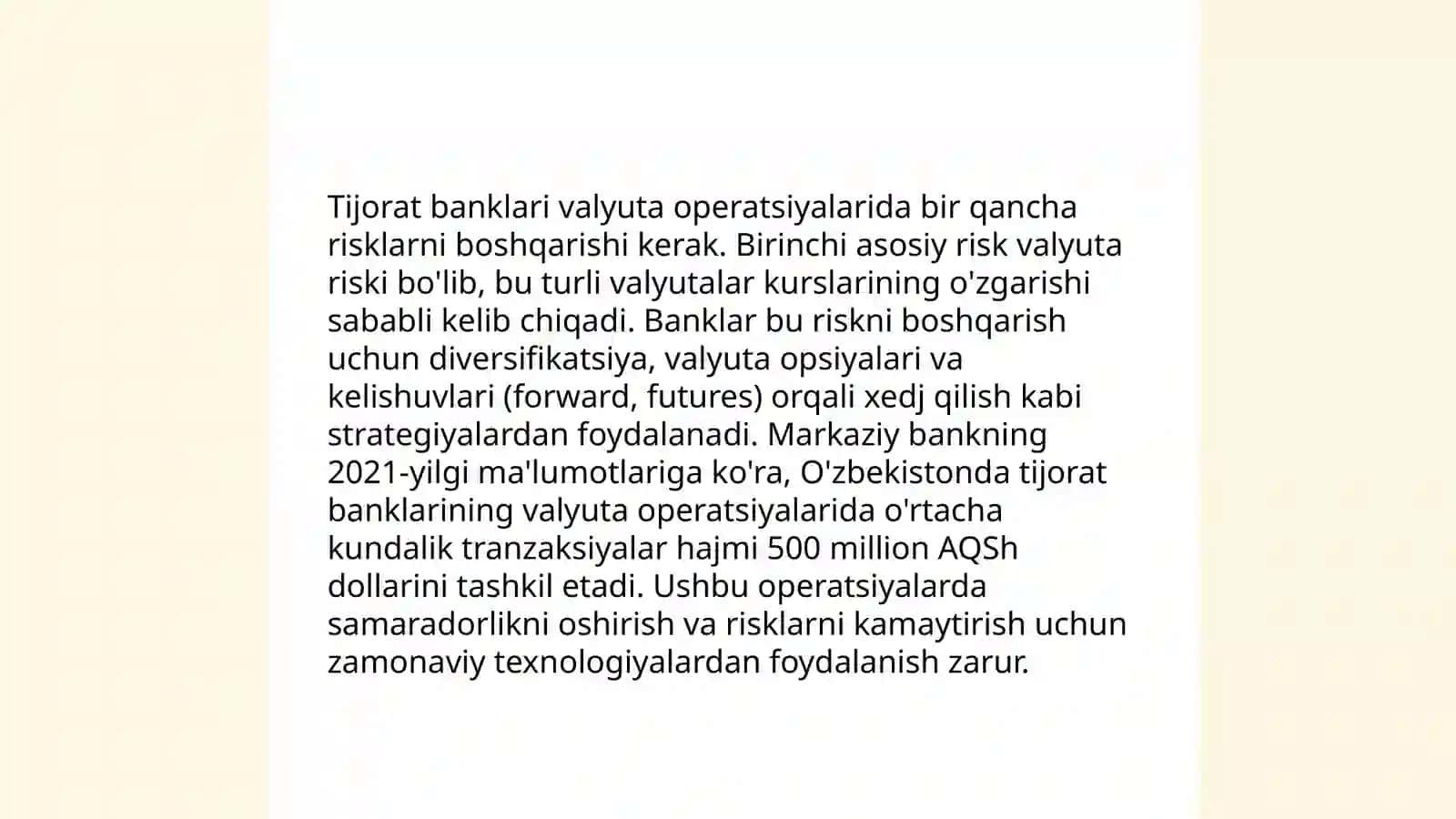 Tijorat banklarining valyuta operatsiyalari 4