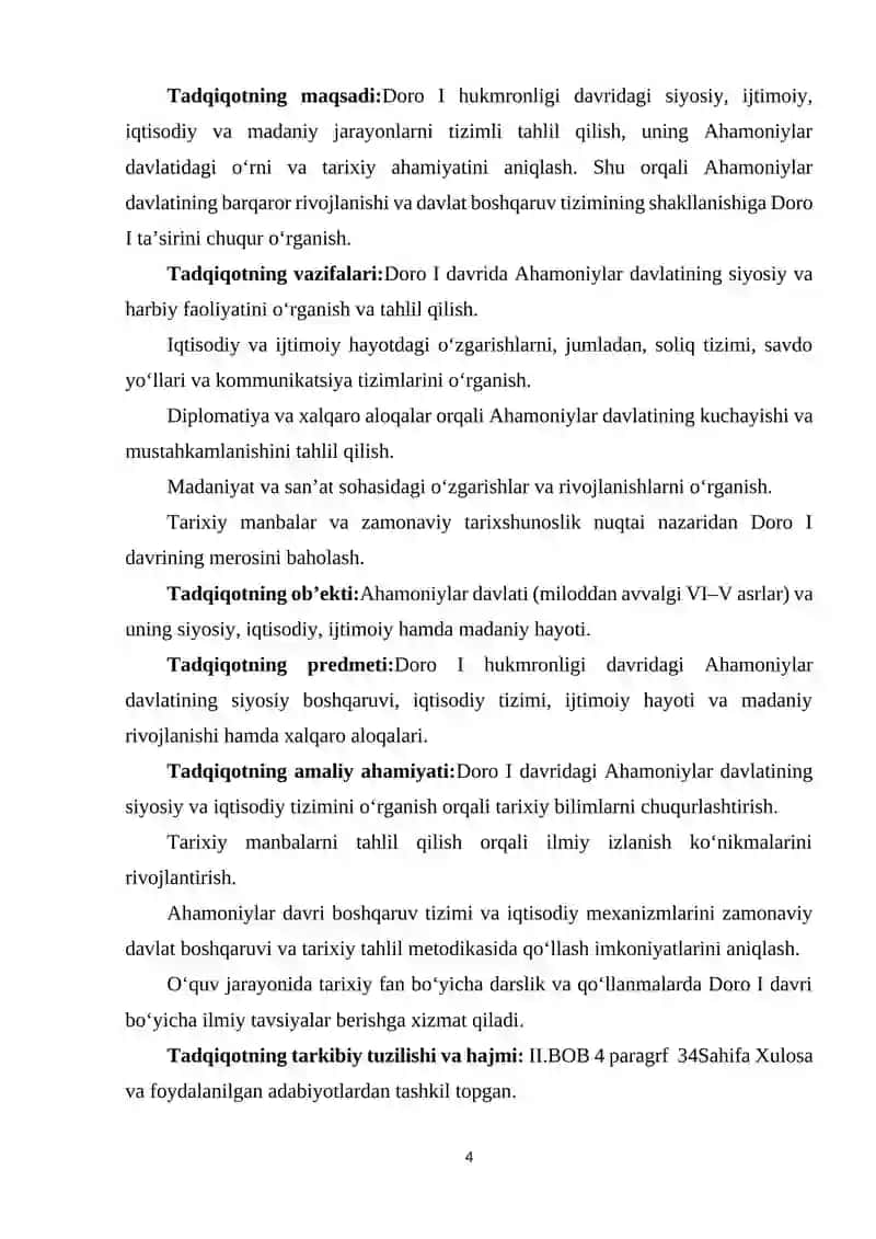 AHAMONIYLAR DAVLATI DORO I DAVRIDA 4