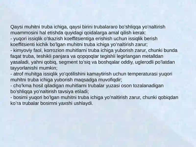 Issiqlik almashinish qurilmalari 4