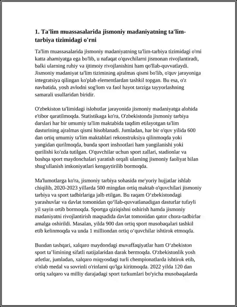 TA'LIM MUASSASALARIDA JISMONIY MADANIYATNI ORNI 4